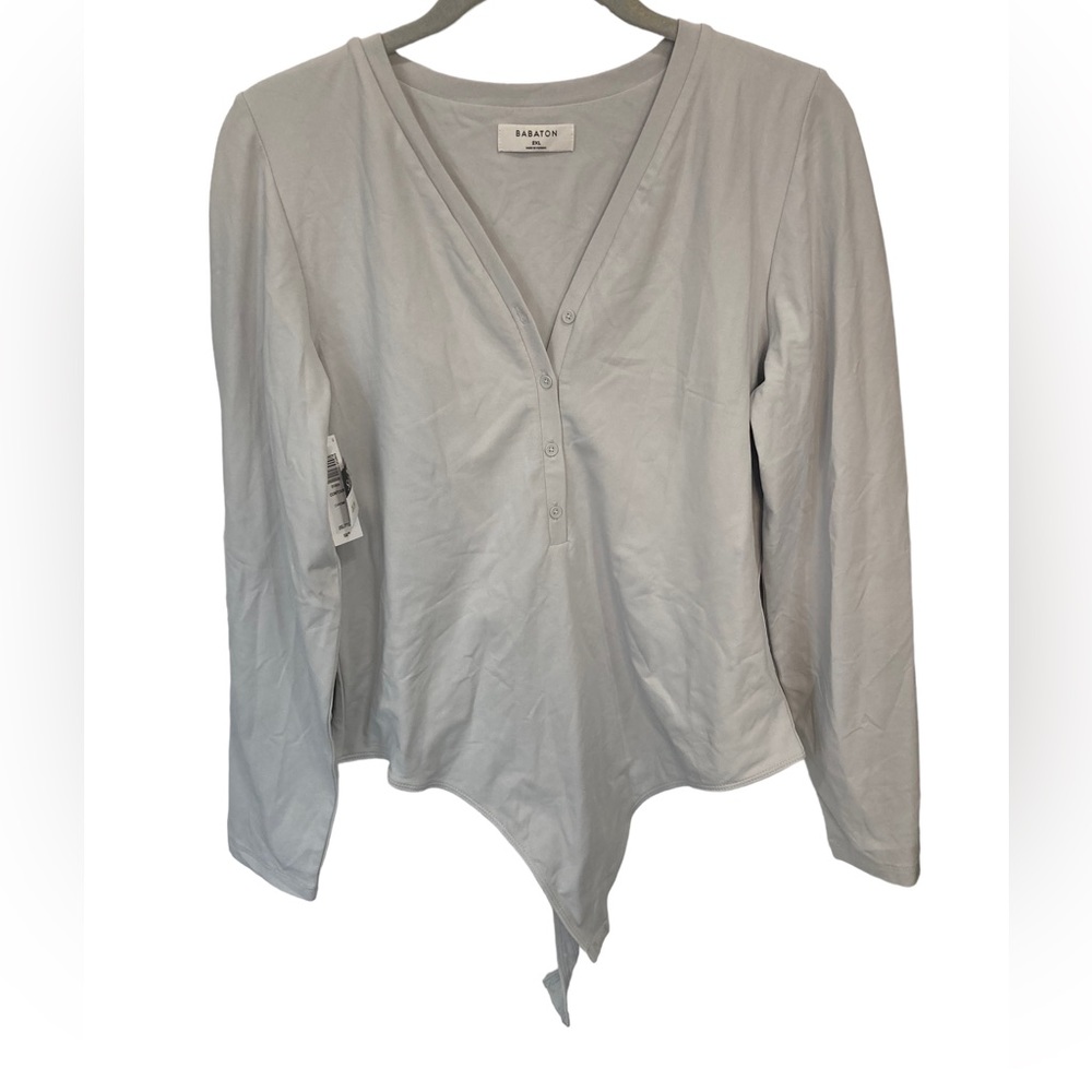 Babaton 2XL Bodysuit Long Sleeve Chrome.